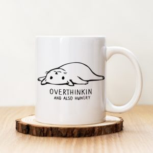 Чаша с надпис Overthinking