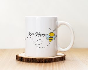 Чаша с надпис Bee Happy