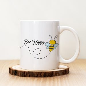 Чаша с надпис Bee Happy