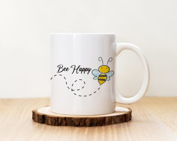 Чаша с надпис Bee Happy