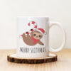 Коледна Чаша с надпис Merry Slothmas