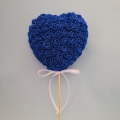 Сърце от Рози Vivid Blue Ръчна Изработка