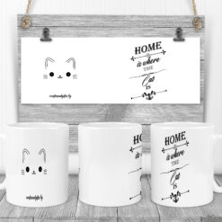 Alternative view of Чаша с надпис Home is Where the Cat is