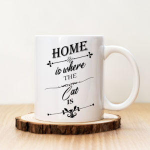 Чаша с надпис Home is Where the Cat is