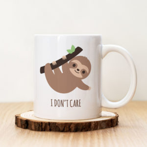 Чаша с надпис I Don't Care