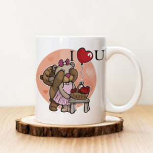 Чаша с надпис I love U