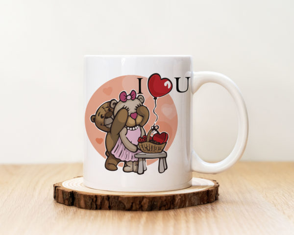 Чаша с надпис I love U