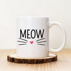 Чаша с надпис Meow Pink
