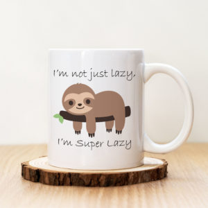 Чаша с надпис Super Lazy
