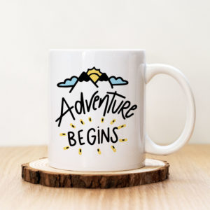 Чаша с надпис Adventure Begins