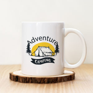 Чаша с надпис Adventure Camping Dark Blue