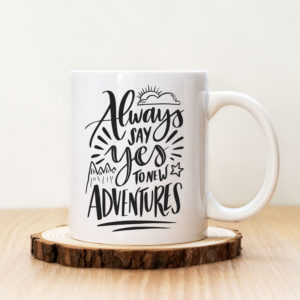Чаша с надпис New Adventures