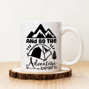 Чаша с надпис And So The Adventure Begins Black