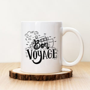 Чаша с надпис Bon Voyage Black