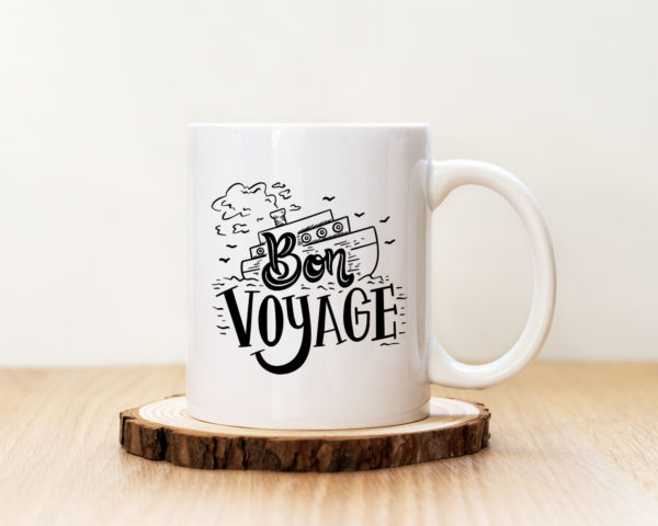 Чаша с надпис Bon Voyage Black
