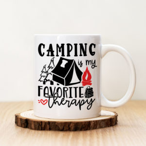 Чаша с надпис Camping - My Favourite Therapy