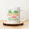 Чаша с надпис Camping Is My Therapy Light Green