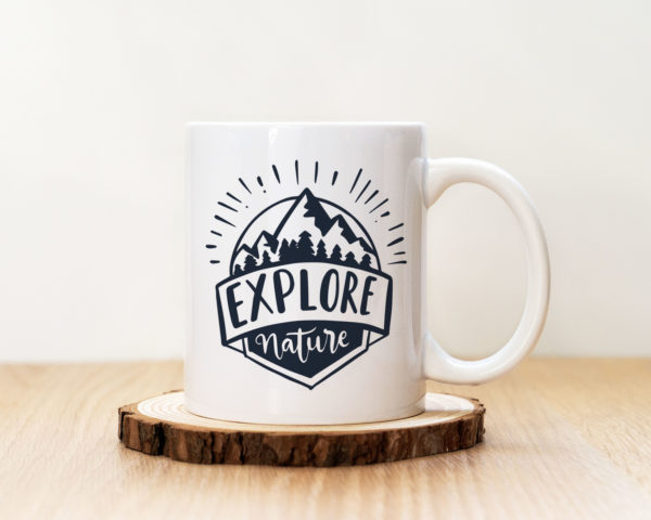Чаша с надпис Explore Naure Badge