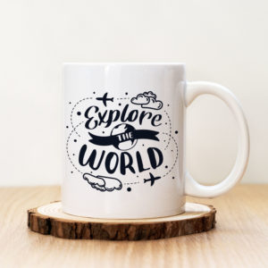 Чаша с надпис Explore The World