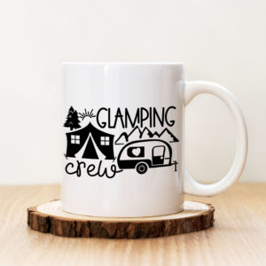 Чаша с надпис Glamping Crew