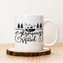 Чаша с надпис Glamping Squad