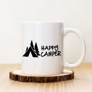 Чаша с надпис Happy Camper Tent