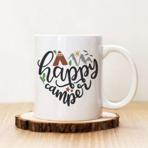 Чаша с надпис Happy Camper Heart