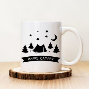 Чаша с надпис Happy Camper Stars