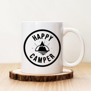Чаша с надпис Happy Camper Badge