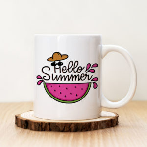 Чаша с надпис Hello Summer Melon