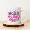 Чаша с надпис Hello Summer Purple