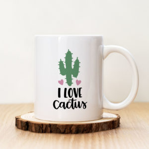 Чаша с надпис Love Cactus