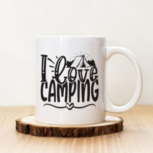 Чаша с надпис I Love Camping