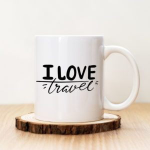 Чаша с надпис Love Travel