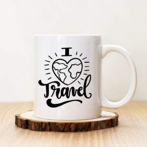 Чаша с надпис Travel Heart