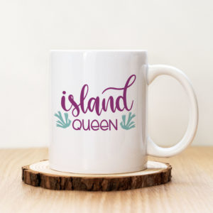 Чаша с надпис  Island Queen