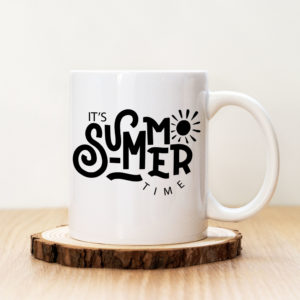 Чаша с надпис It's Summer Time Black