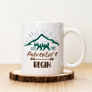 Чаша с надпис Let The Adventure Begin Brown