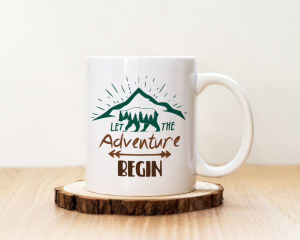 Чаша с надпис Let The Adventure Begin Brown