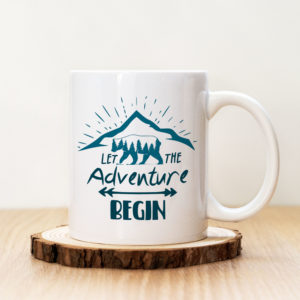 Чаша с надпис Let The Adventure Begin Cyan