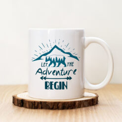 Чаша с надпис Let The Adventure Begin Cyan