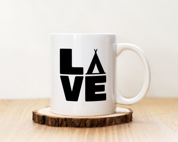Чаша с надпис Love Палатка