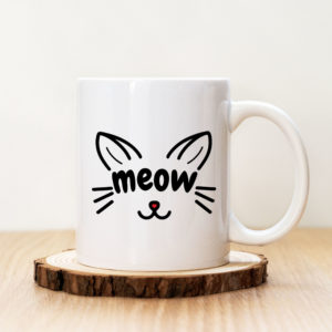 Чаша с надпис Meow Котенце