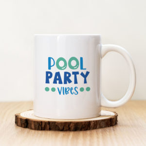 Чаша с надпис Pool Party Vibes