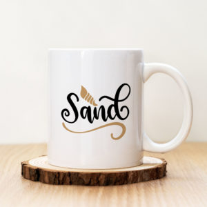 Чаша с надпис Sand