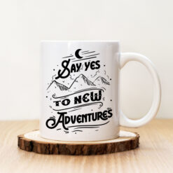 Чаша с надпис New Adventures Black