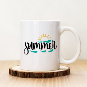 Чаша с надпис и летен дизайн Summer