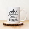 Чаша с надпис The Adventure Begins Gray