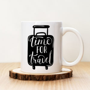Чаша с надпис Time For Travel Куфар
