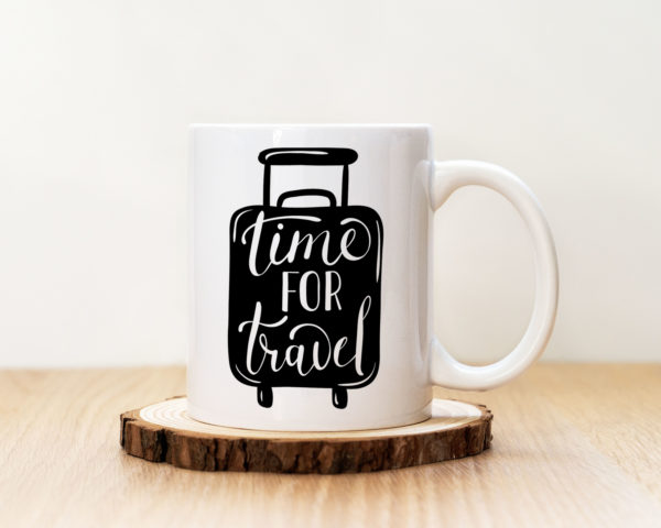 Чаша с надпис Time For Travel Куфар